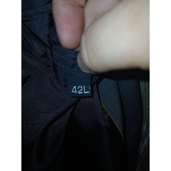 Haggar Imperial 2 Piece Suit Mens 42L 34X34 Two Button Gray USA Made Wool Blend - Picture 6 of 16